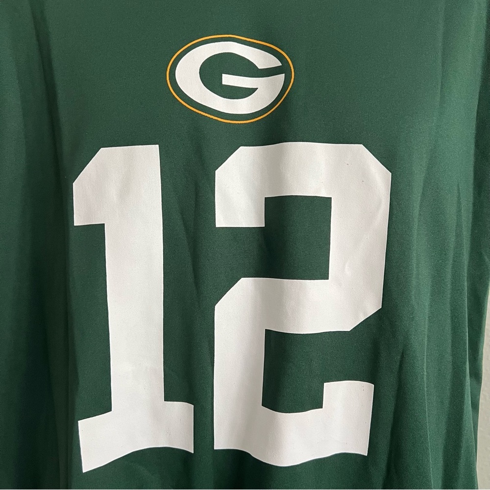 NFL Green Bay Packers Aaron Rodgers #12 Youth‎ XL Football Jersey XL Green White - Picture 2 of 8